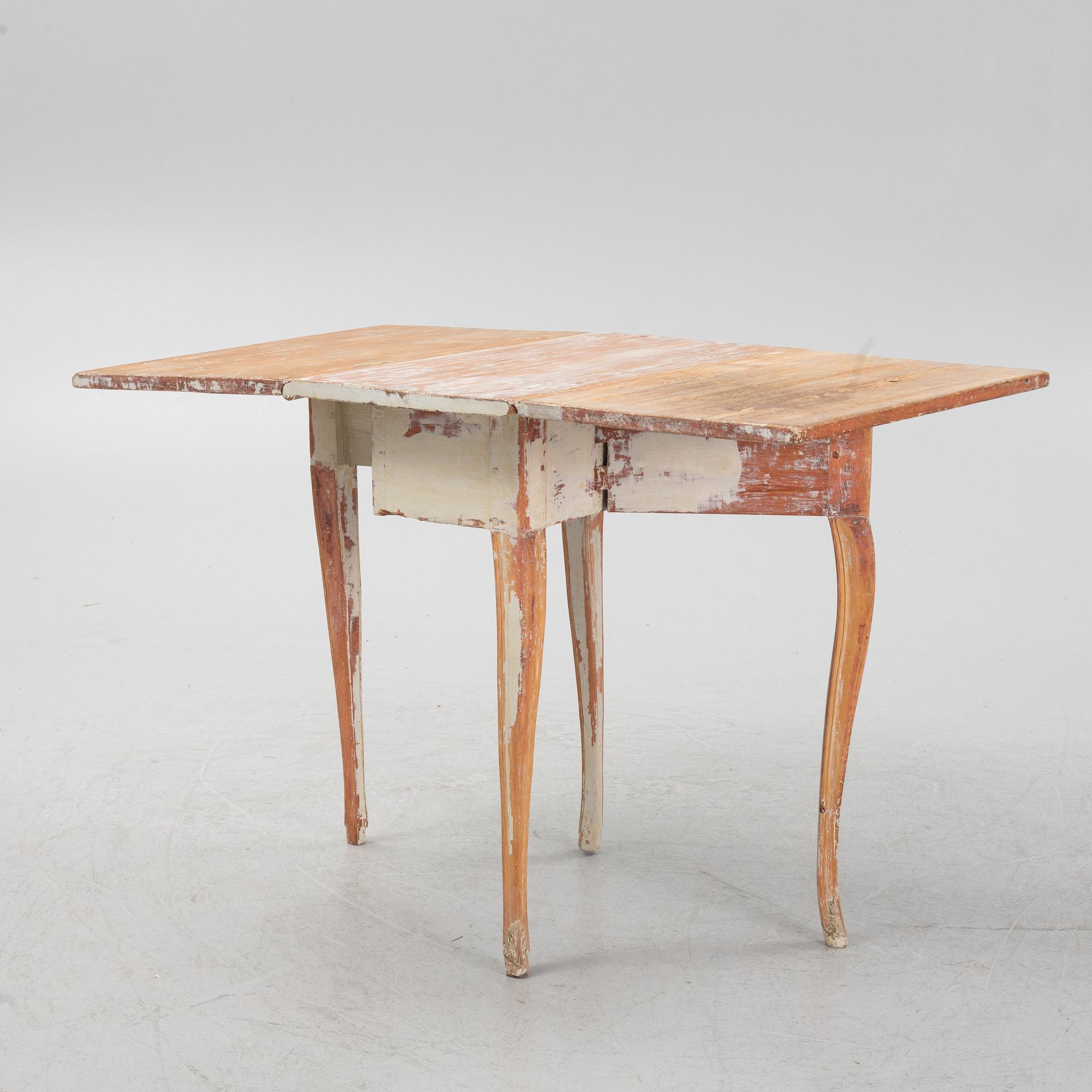 A swedish rococo gate-leg table, later part of the 18th century.