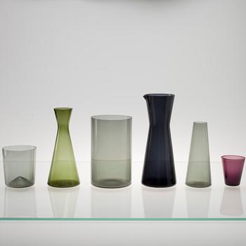 PARTI FÖREMÅL, 6 delar, glas, bl a Notsjö, 1900-talets mitt.