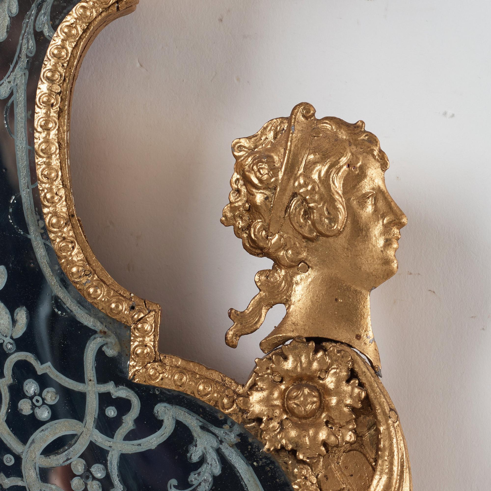 A Swedish Baroque mirror by Burchardt Precht (active in Stockholm 1674-1738).