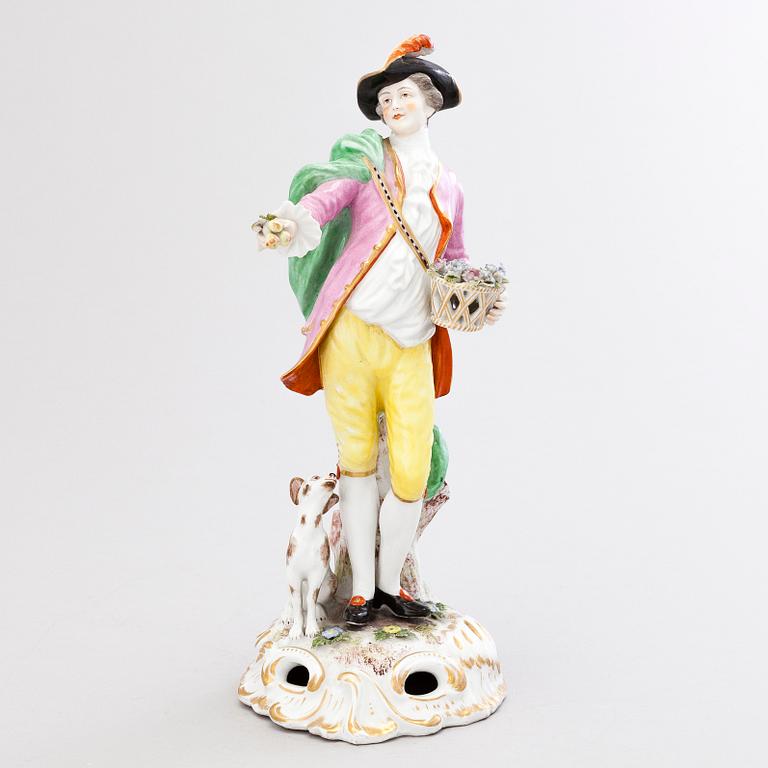 A porcelain figurine by Meissen, Germany.
