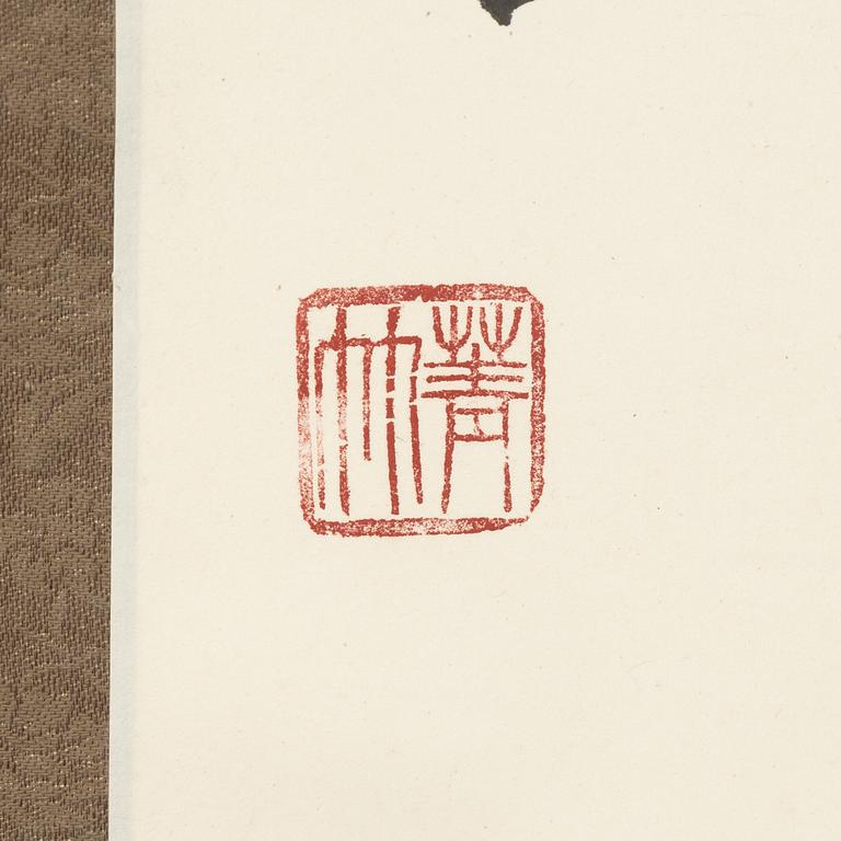 Wang Wenyuan (1937-?), after, a scroll, ink onpaper, signed.