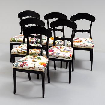 a set of 6 chairs from the first half of the 19th century.