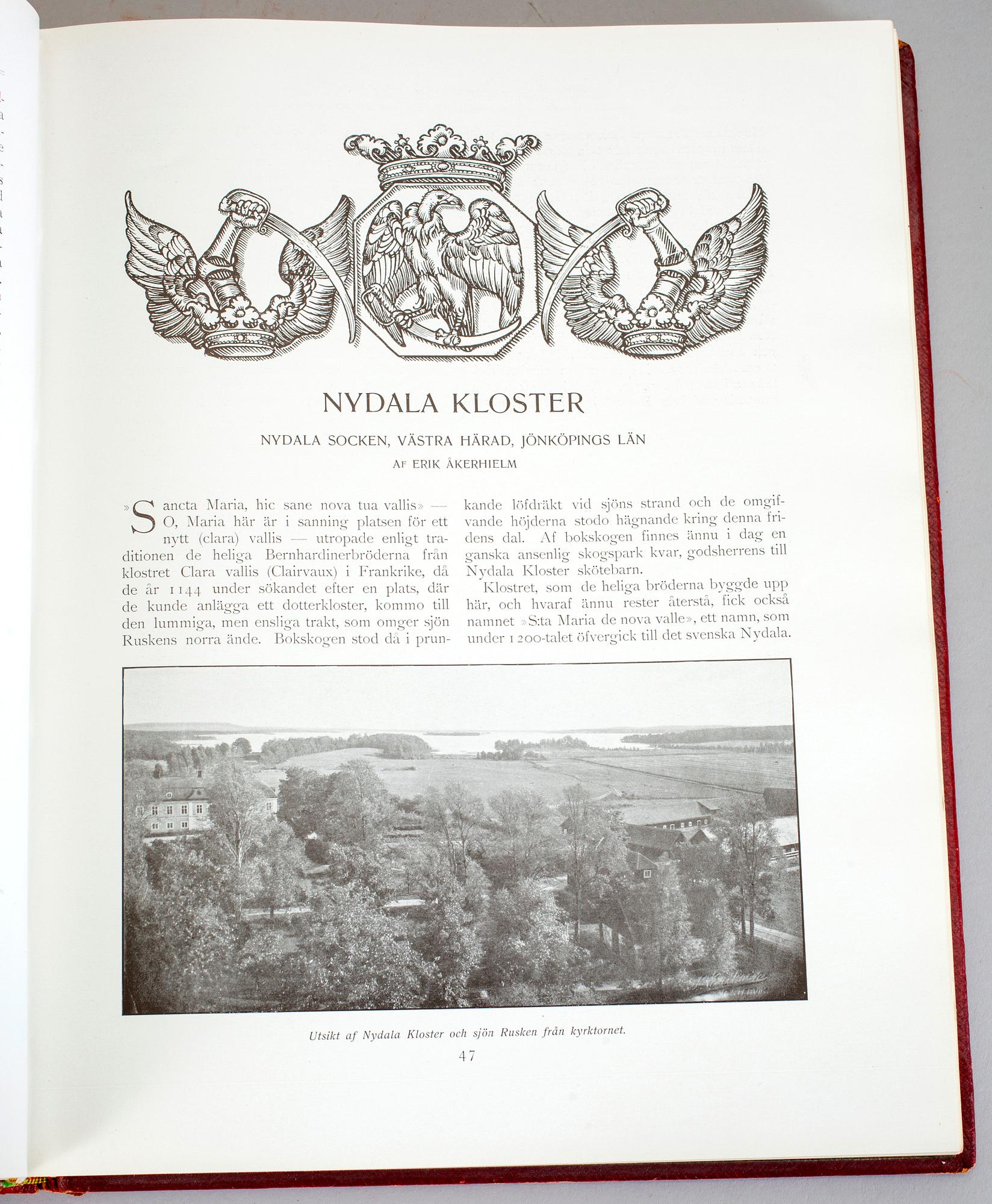 SVENSKA SLOTT OCH HERRESÄTEN VID 1900-TALETS BÖRJAN, 5 vol, Nordisk Familjeboks Tryckeri, Stockholm, 1909-1914.