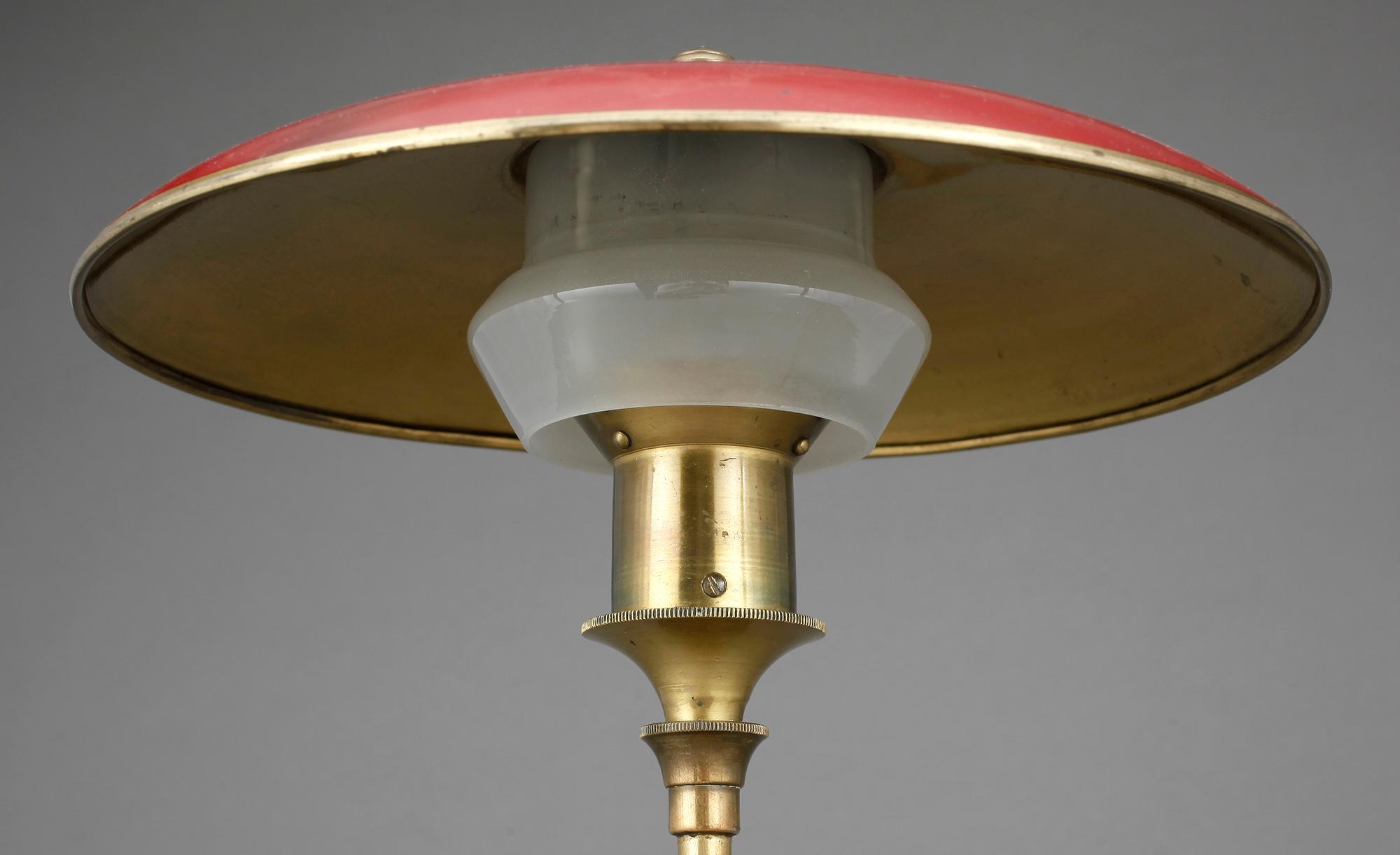 BORDSLAMPA, mässing, möjligen Tyskland 1930-tal.