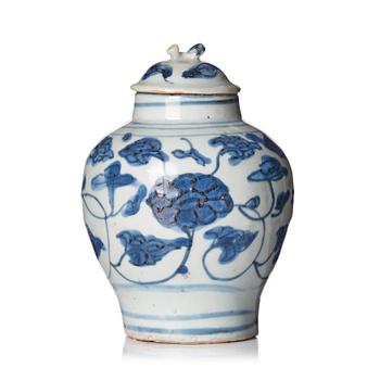 1102. A blue and white jar, Ming dynasty (1368-1644).