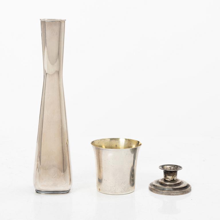 13 pieces of silover for the table, different makers including C.G.Hallberg and GAB, Sweden.