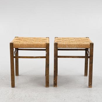Axel Larsson, pallar, ett par, funkis, Bodafors, 1930-tal.