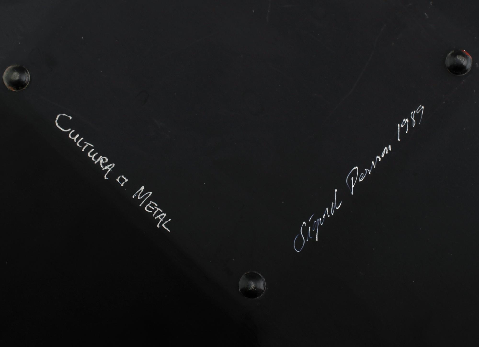 SKÅLFAT, Cultura Metall, Sigurd Persson, signerad och daterad  1989.