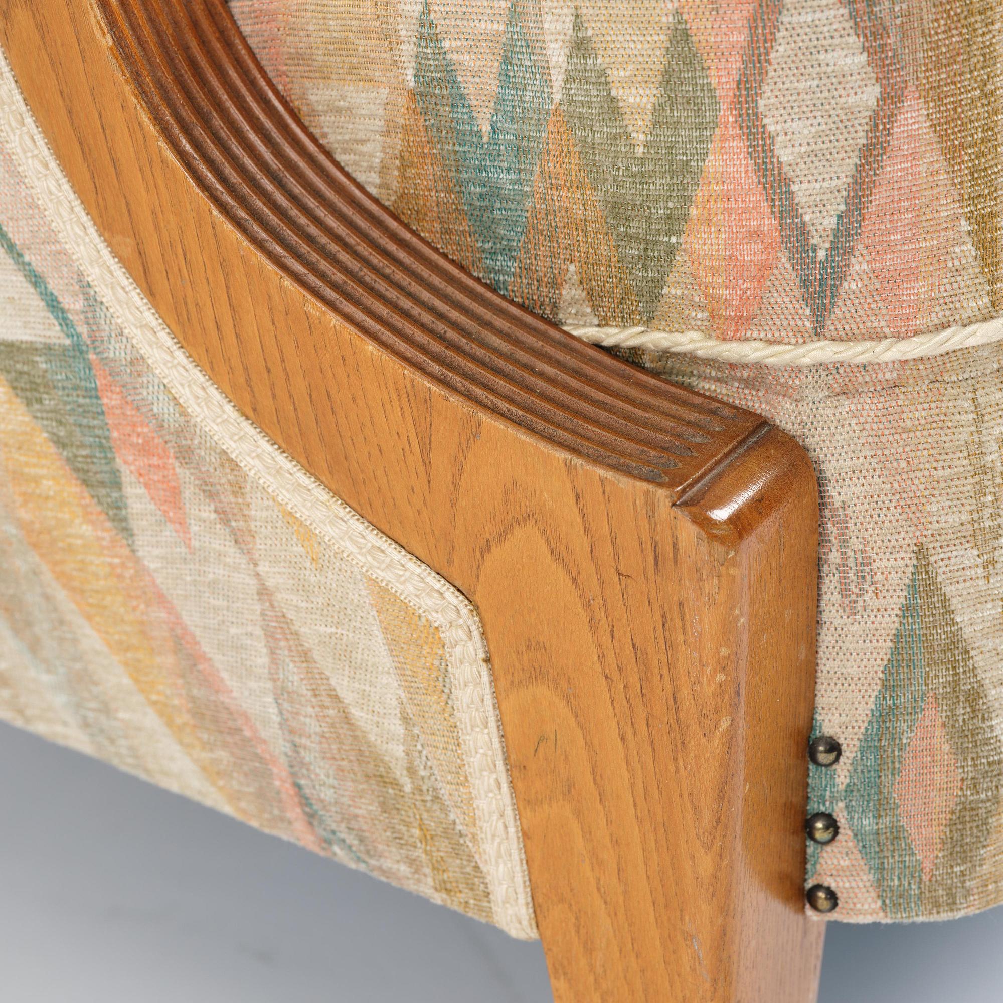 Elias Svedberg, a rare "Eftermiddag" (Afternoon) armchair, Nordiska Kompaniet, Sweden, ca. 1937.