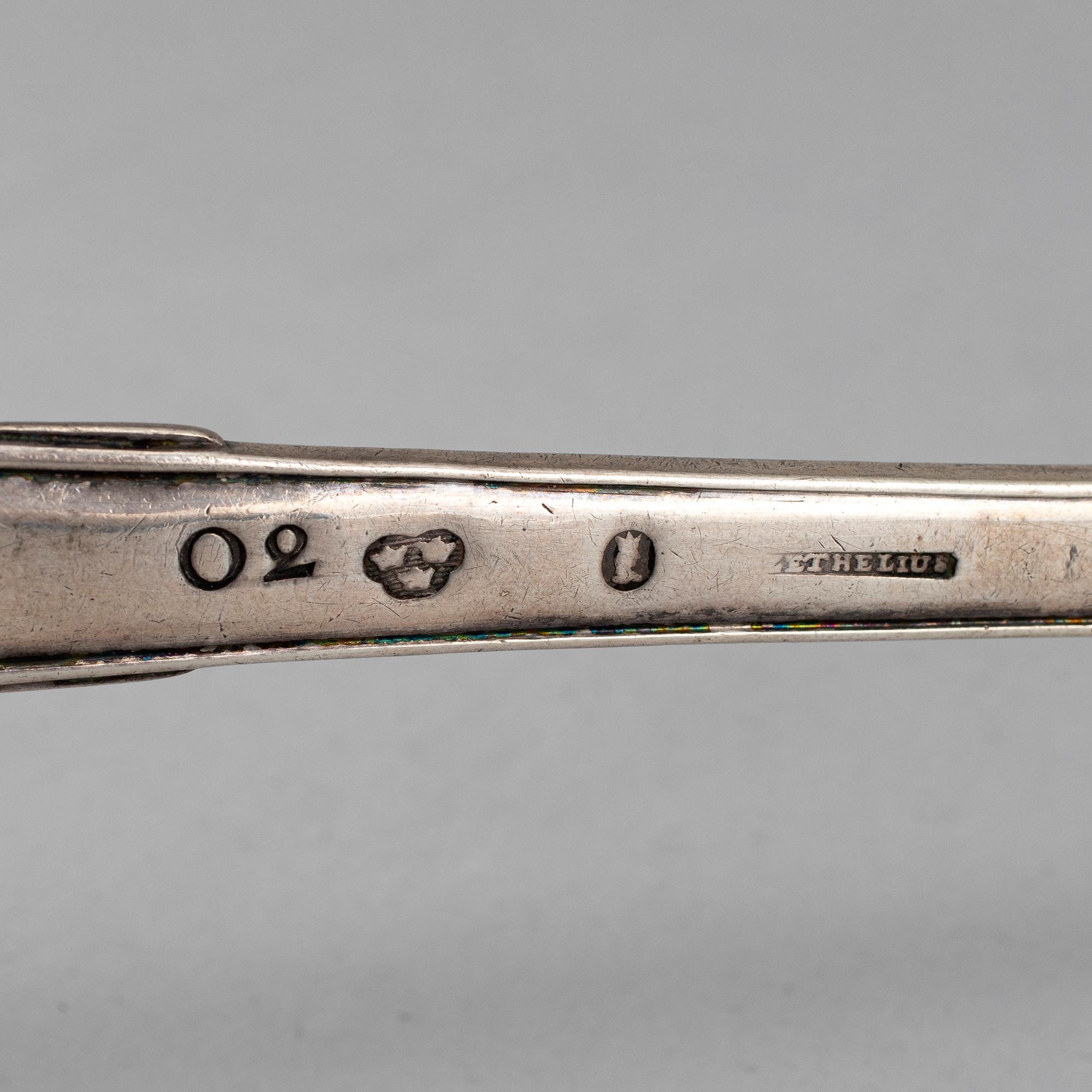 PEHR ZETHELIUS, soppslev, silver, Stockholm, 1796.