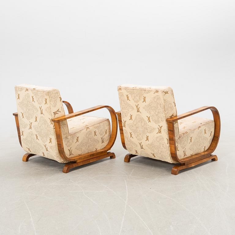 Fåtöljer, ett par, Art Deco, 1900-talets första hälft.