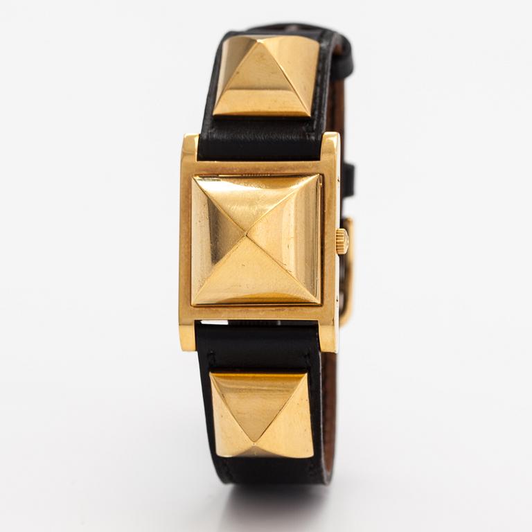 Hermes Medor, wristwatch, 23 x 23 mm.