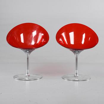 STOLAR, 2 st. "Eros", Philippe Starck för Kartell, Italien, 1900-/2000-tal.