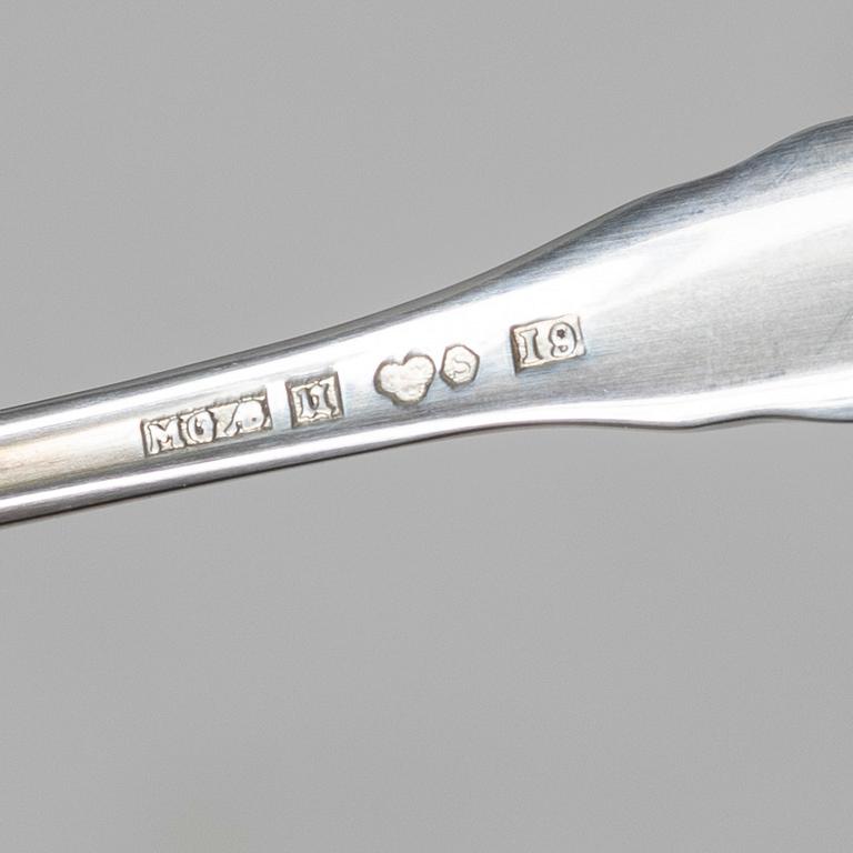 Eric Löfman, Coffee spoons, 12 pcs, silver, model "Uppsala", KG Markströms Guldsmeds Ab, Lidköping, among others 1959.