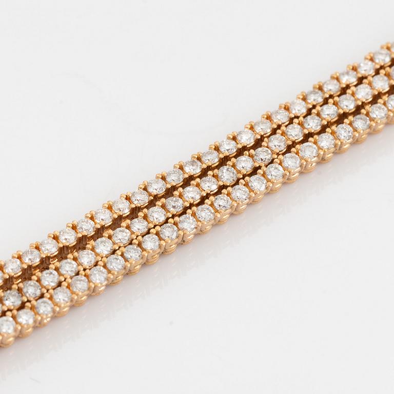 Brilliant cut diamond bracelet.