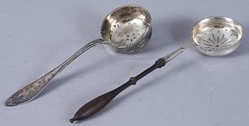 STRÖARE, 2 st, silver, 1800-/ 1900-tal.