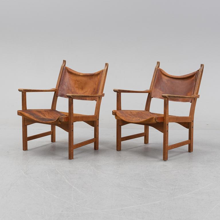 Carl Malmsten and Yngve Ekström, an oak 'Caryngo' easy chair, ESE-möbler, Vaggeryd, 1955.
