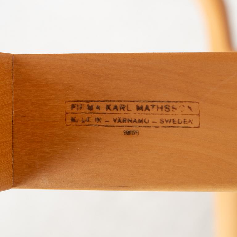 Bruno Mathsson, a coffee table, Firma Karl Mathsson, Värnamo, Sweden, 1971.