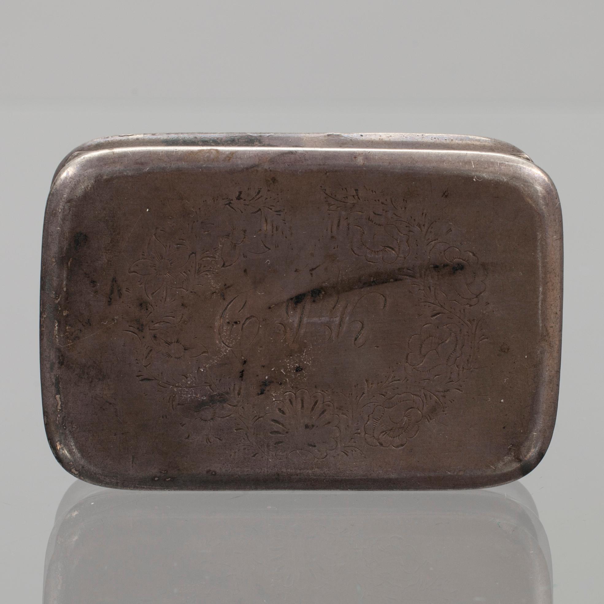 PILLERDOSA, silver, Fredrik Tiander, Lovisa 1841.