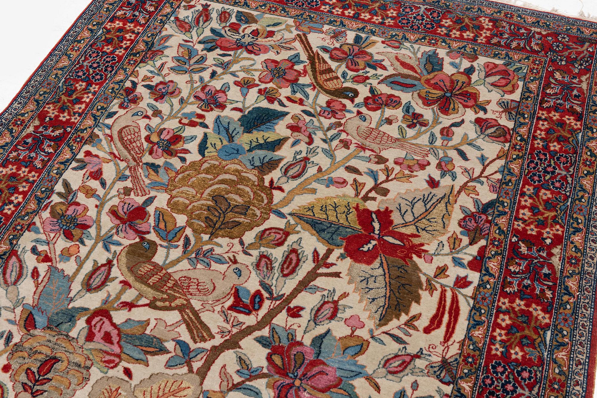Matta semiantik Ghom, part silk, ca 209 x 136 cm.