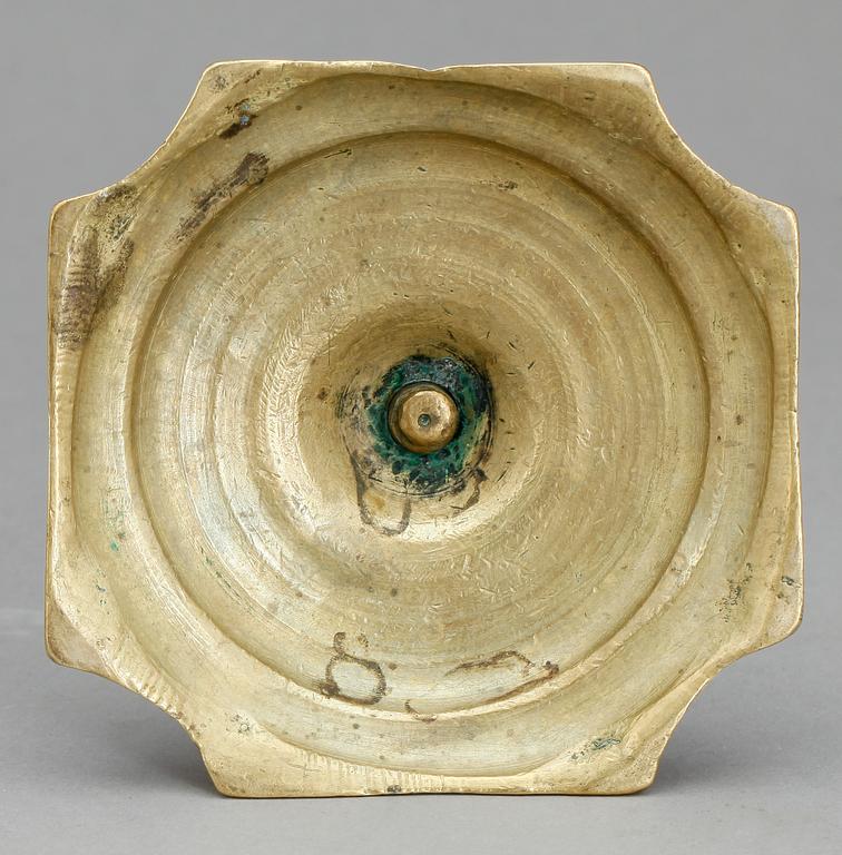 LJUSSTAKE, mässing, barock, 1700-talets mitt.