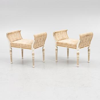 A pair of Gustavian style banquets, E.Pettersson, Sweden, early 20th century.