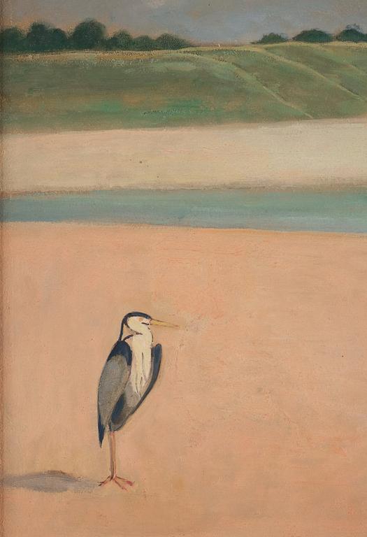 Einar Jolin, Herons on the beach.