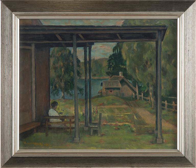 Väinö Kamppuri, Pihanäkymä rannalle.