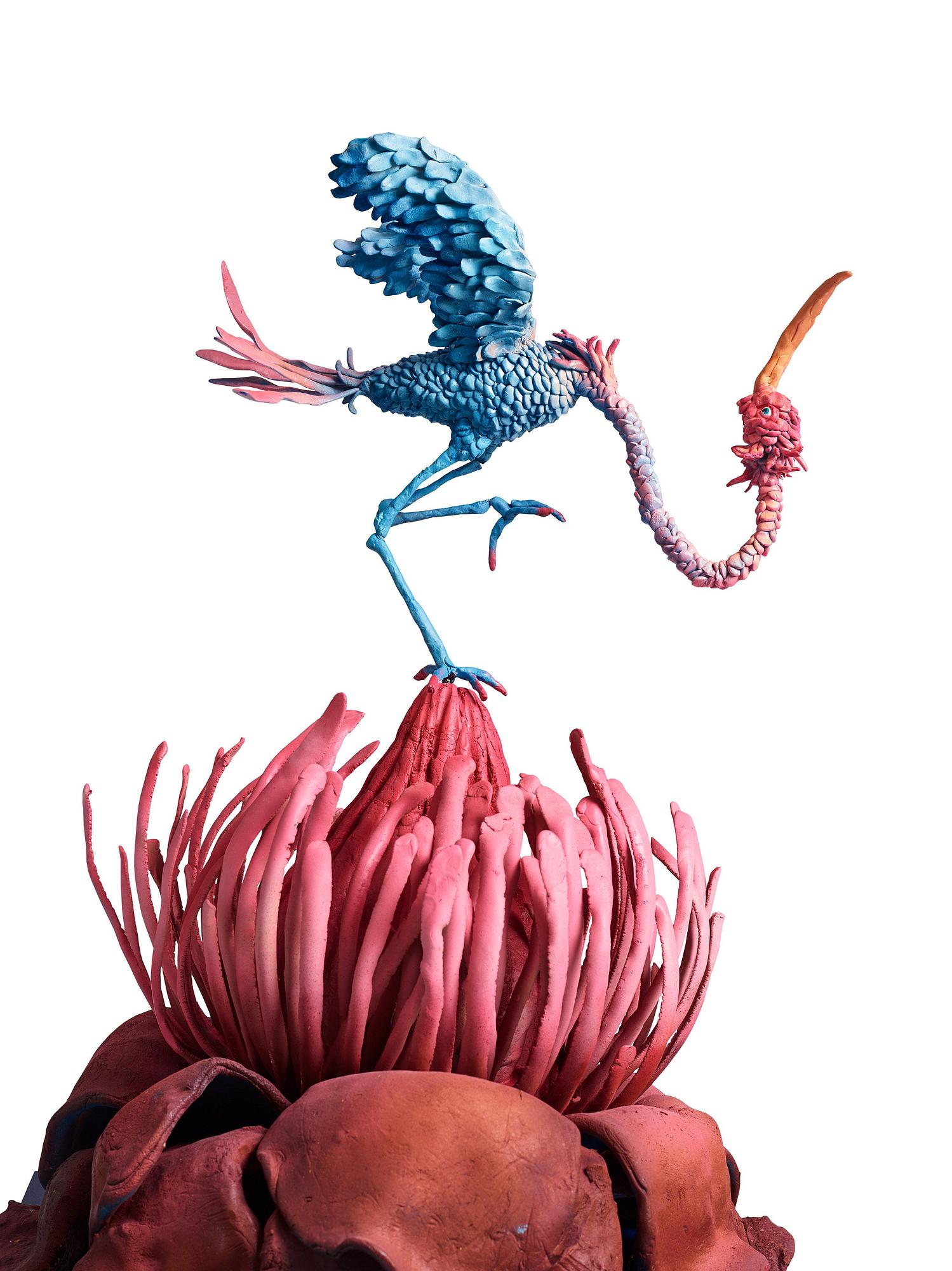 Nathalie Djurberg & Hans Berg, "One Last Trip to the Underworld (Strawberry Red and Blue)".