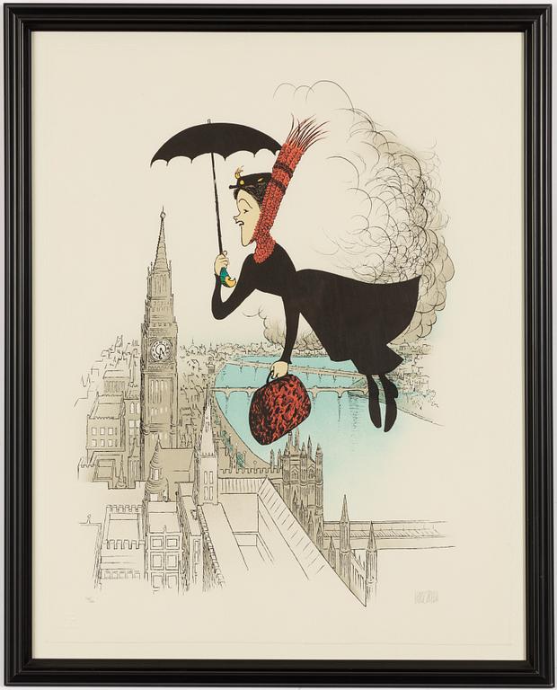 Al Hirschfeld, "Julie Andrews as Mary Poppins".