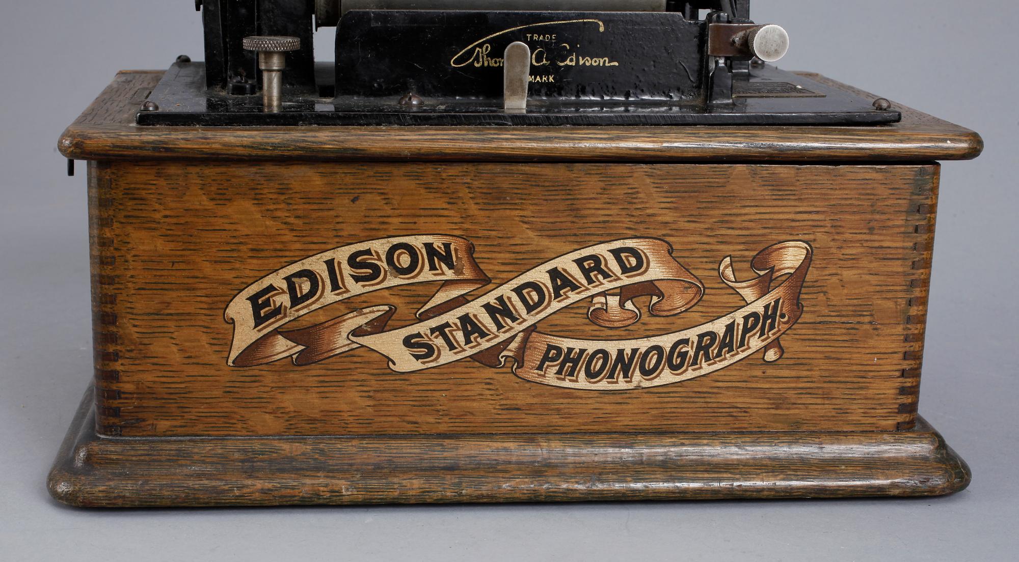 PHONOGRAPH, Edison Standard, sent 1800-tal.