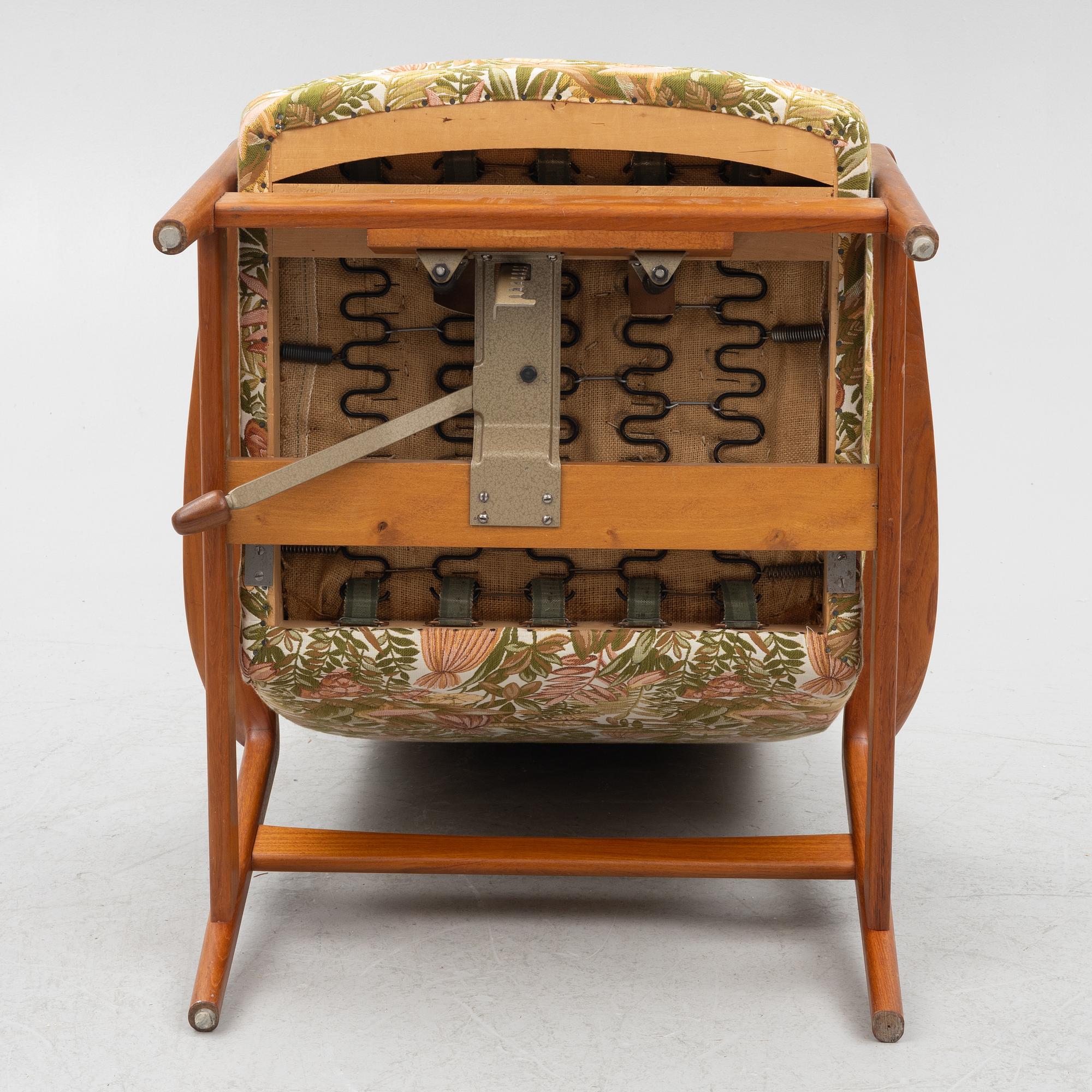 Folke Ohlsson, an armchair with ottoman "Duxiesta", Bra Bohag, Ljungs Industrier, Malmö 1960s.