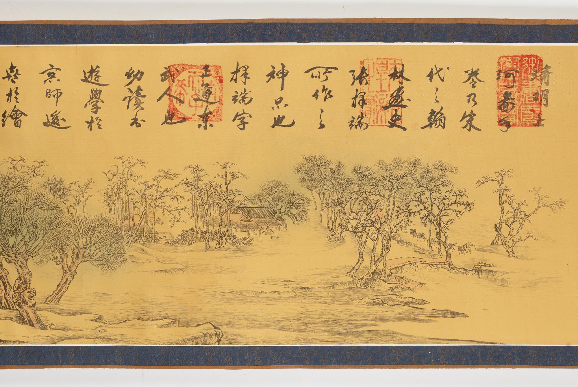 Zhang Zeduan (1085-1145), after, a scroll, ink and watercolour on silk on paper, China, 20th century.