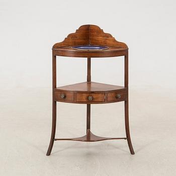 Corner table, or washstand, George III, early 19th century.