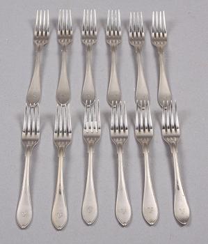 DESSERTGAFFLAR, 12 st, silver, GAB, 1927. Ca 300 g.