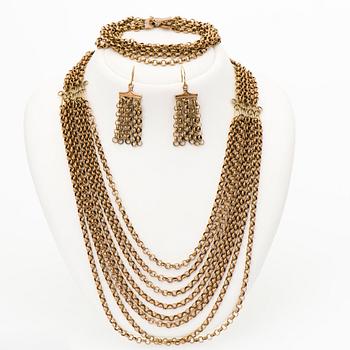 HALSSMYCKE, ARMBAND och ÖRHÄNGEN, brons. "Hämäläinen juhlakääty" Kalevala Koru.