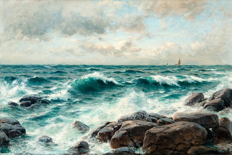 Berndt Lindholm, BREAKING WAVES ON THE BEACH.