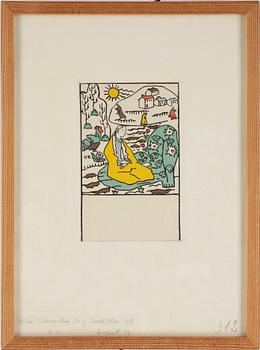 Oscar Kokoschka · OSKAR KOKOSCHKA, träsnitt.