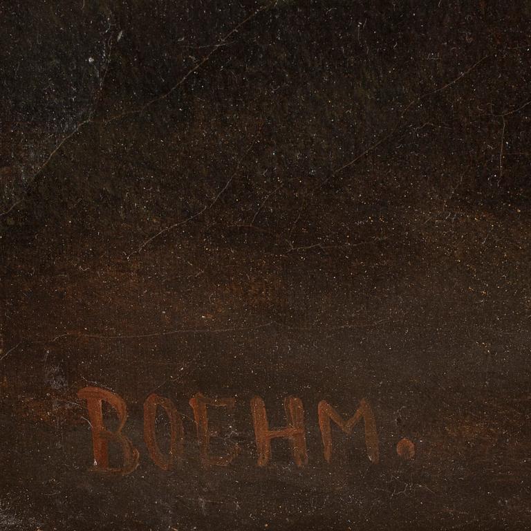 EDUARD BOEHM, tillskriven, olja på duk, signerad.