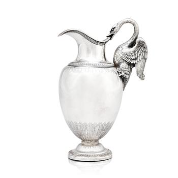 208. A French ewer, silver, mark of Jean-Baptiste-Claude Odiot (Paris 1819-1838).