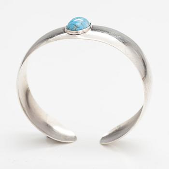 Holger Lindström, Armband, silver, glassten. Helsingfors 1959.
