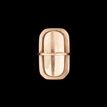 SILUETTRING, 18K guld, 1700-talets slut, senare ringdel. Vikt 9 g.