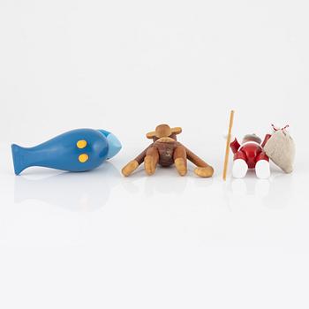 A set of three figurines by Kay Bojesen, Kay Bojesen Design, Denmark.