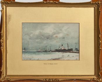 FRANK HENRY MASON, akvarell, sign.