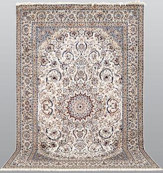 A carpet, Nain part silk so called 9LAA, ca 375 x 244 cm.