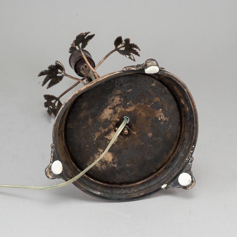 BORDSLAMPA, nysilver, CF Carlman, 1897.