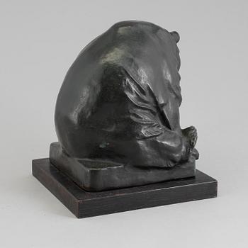 A bronze sculpture by Carl Fagerberg, signed. Herman Bergman.