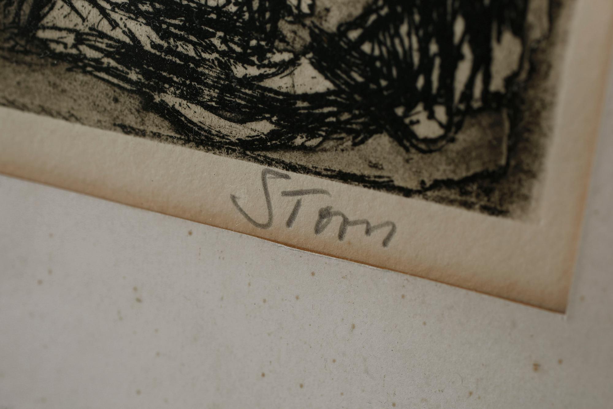 WILLIBALD STORN, etching, signed and numbered 2/8.
