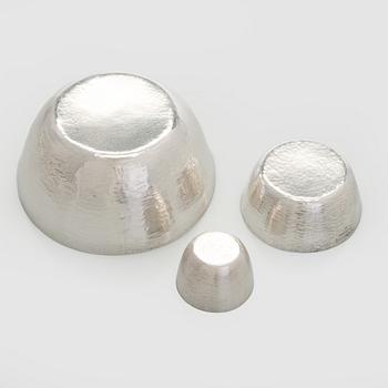 Tapio Wirkkala, A set of five silver bowls, Kultakeskus, Hämeenlinna 1970, 1971, 1978, 1979 and 2006.