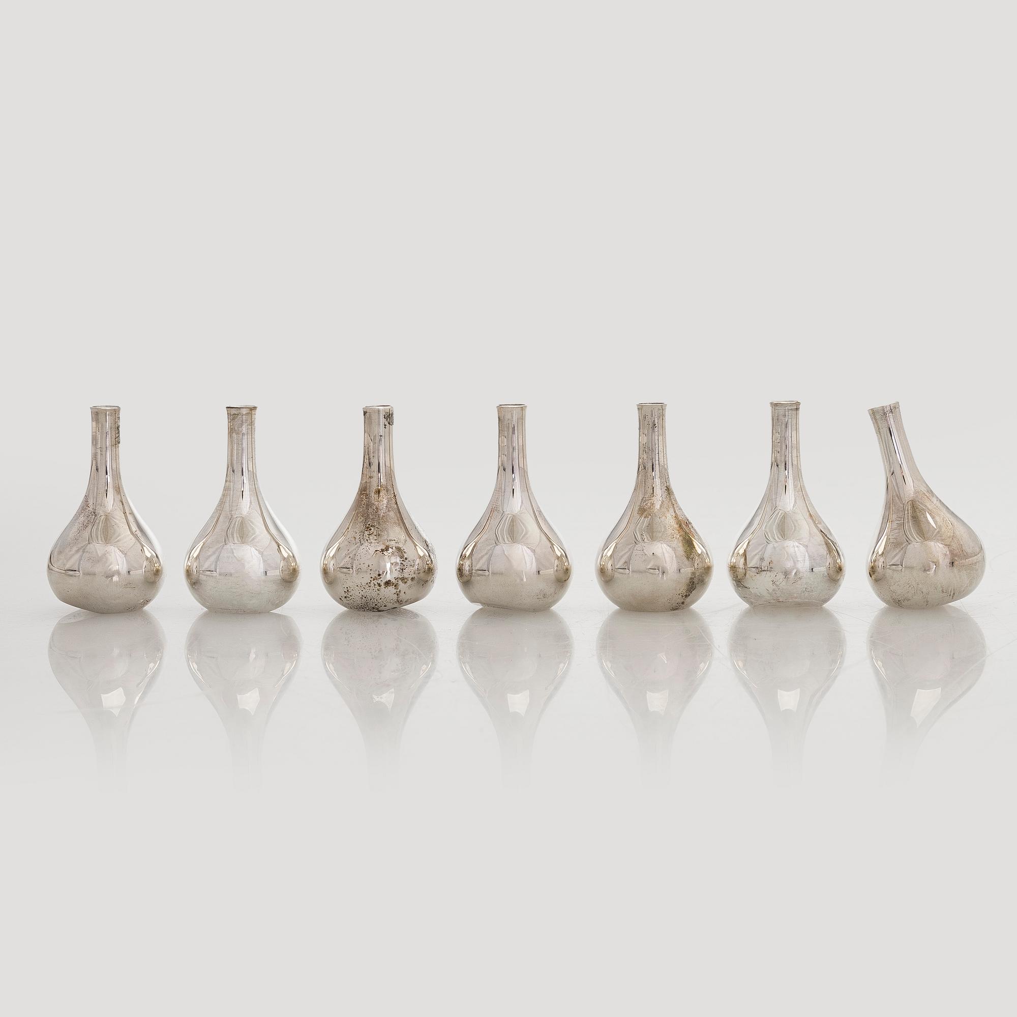 Ljusstakar, 7 st,  J H Quistgaard, Dansk Designs, 1960-tal.